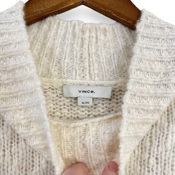 NWT Vince Nubby Turtleneck Sweater Size XL Cream Long Sleeves Wool Blend $445 - Picture 5 of 12